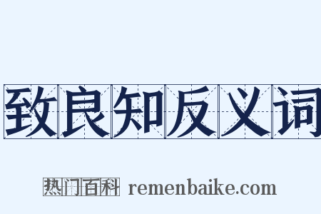 致良知反义词是什么意思的图片